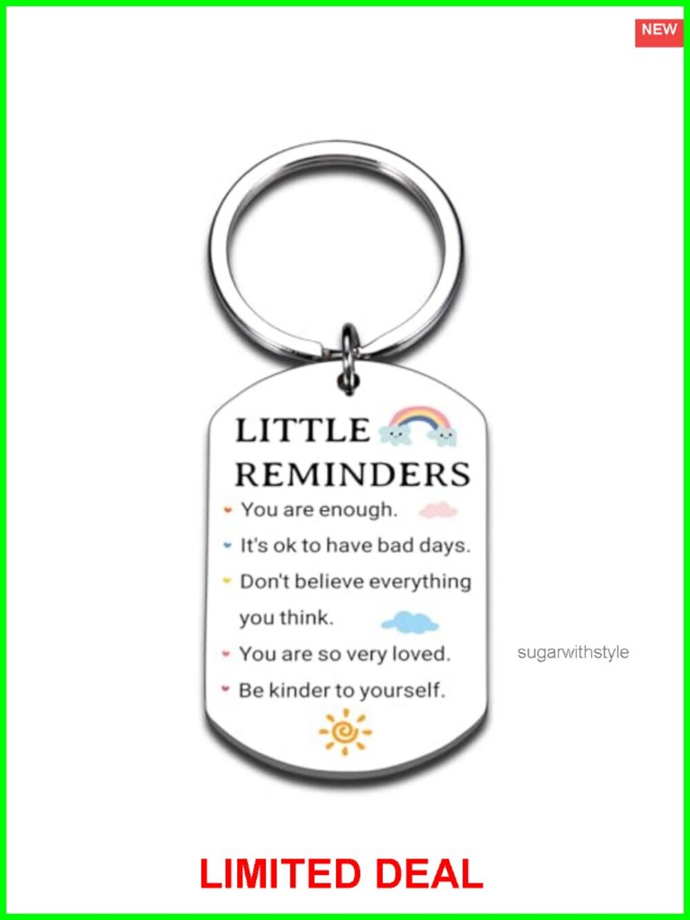Stainless Steel Inspirational Keychain Gift for Teen Grads